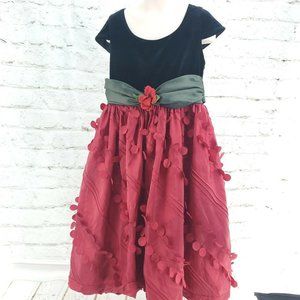 Iris And Ivy Girls Red Black Cap Sleeve Round Neck Ruffled A Line Dress …